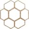 Ekena Millwork Florin Wood Fretwork Pierced Ceiling Medallion, Red Oak, 24"OD x 8 1/2"ID x 3/8"T CMWP24X24X0375FORO - alternate 1